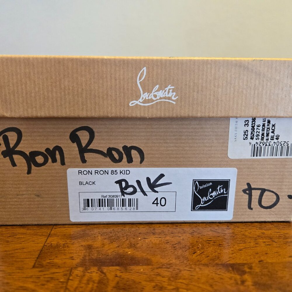 CHRISTIAN LOUBOUTIN Ron Ron 85 Black Kid Pumps 10/40 - Picture 11 of 11